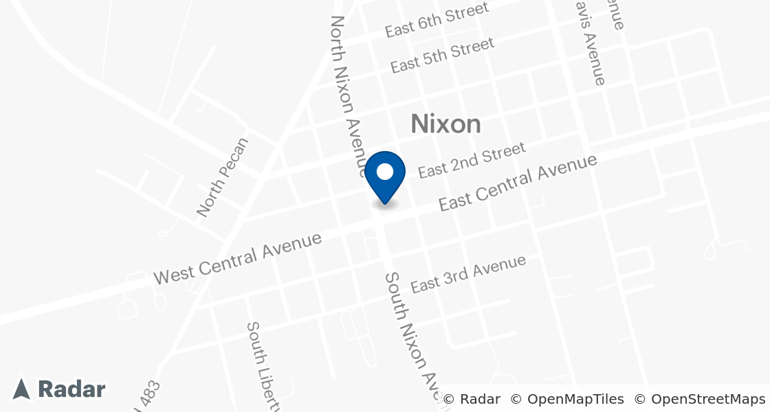 Map of Dairy Queen Location:: 103 N Nixon Ave, Nixon, TX, 78140-2721